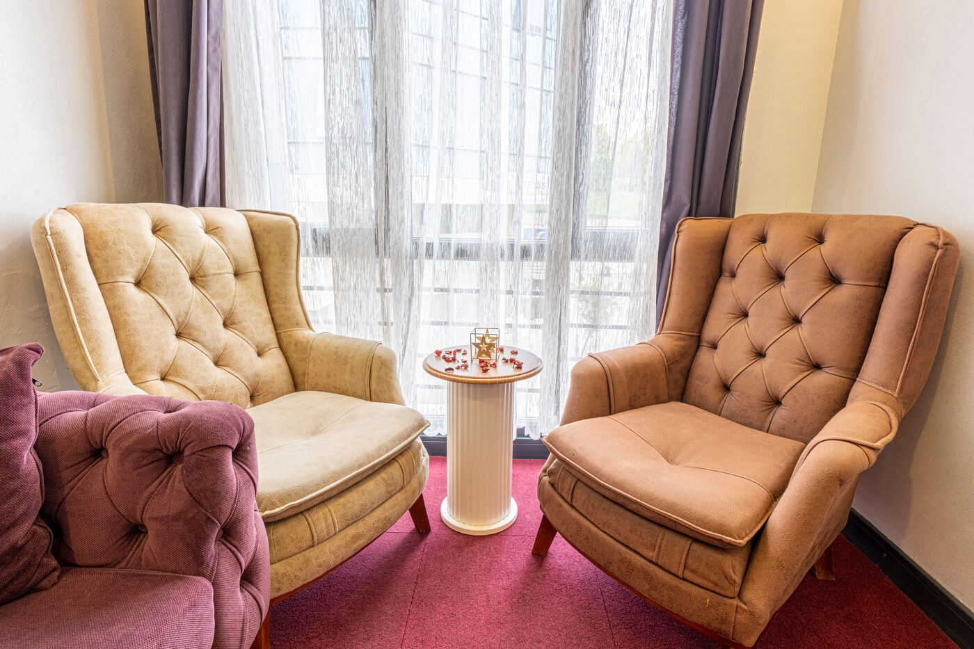 Luxurious bathroom with modern amenities