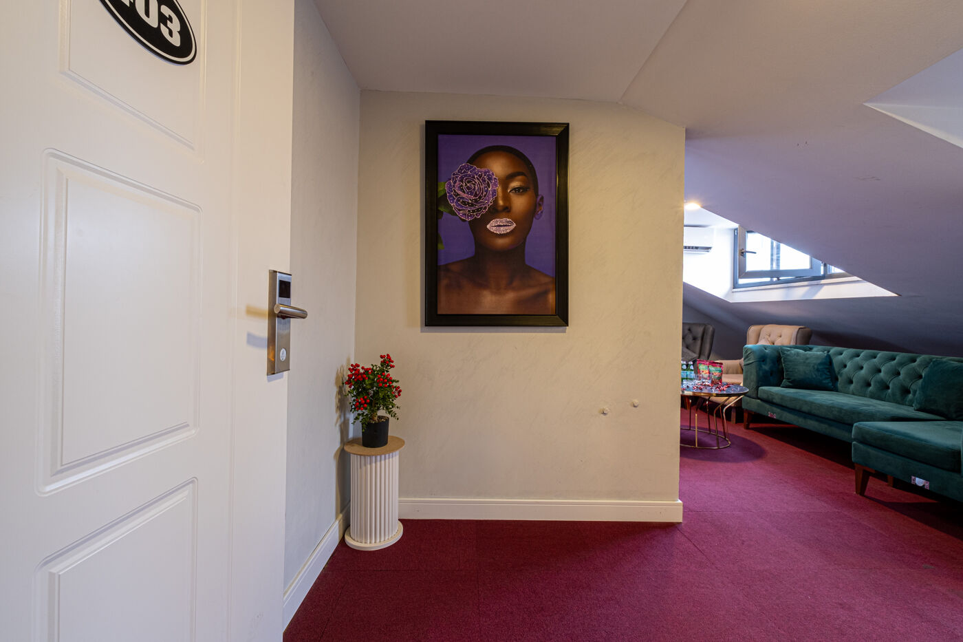 Luxurious bathroom with modern amenities